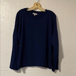 Madewell Deep Blue Crew Neck Top